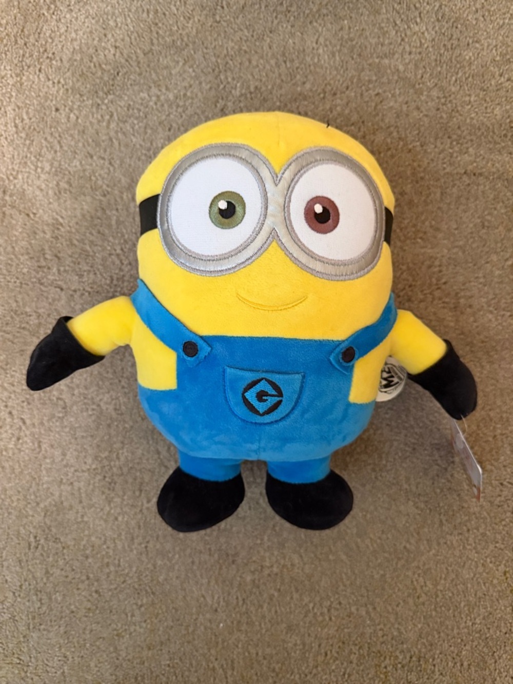 Universal Minion Yellow Plush Character with Blue Overalls